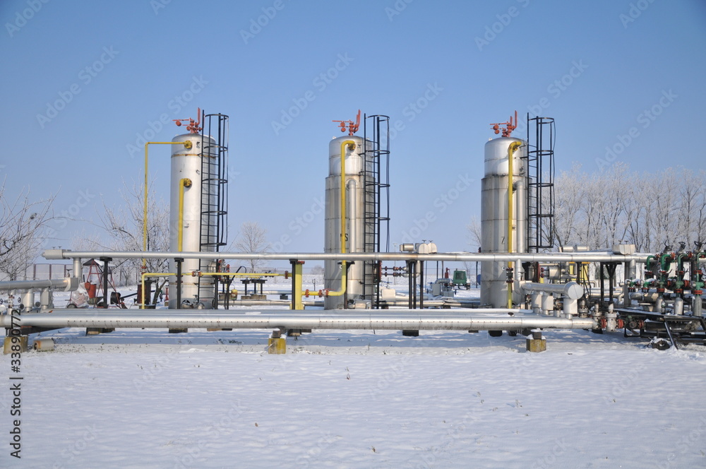 Obraz premium collection stations in winter