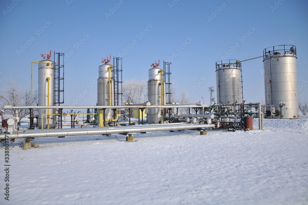 Obraz premium collection stations in winter