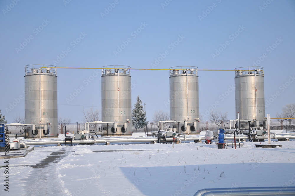 Obraz premium collection stations in winter
