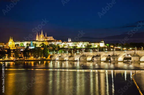 Prague Castle and Vltava River