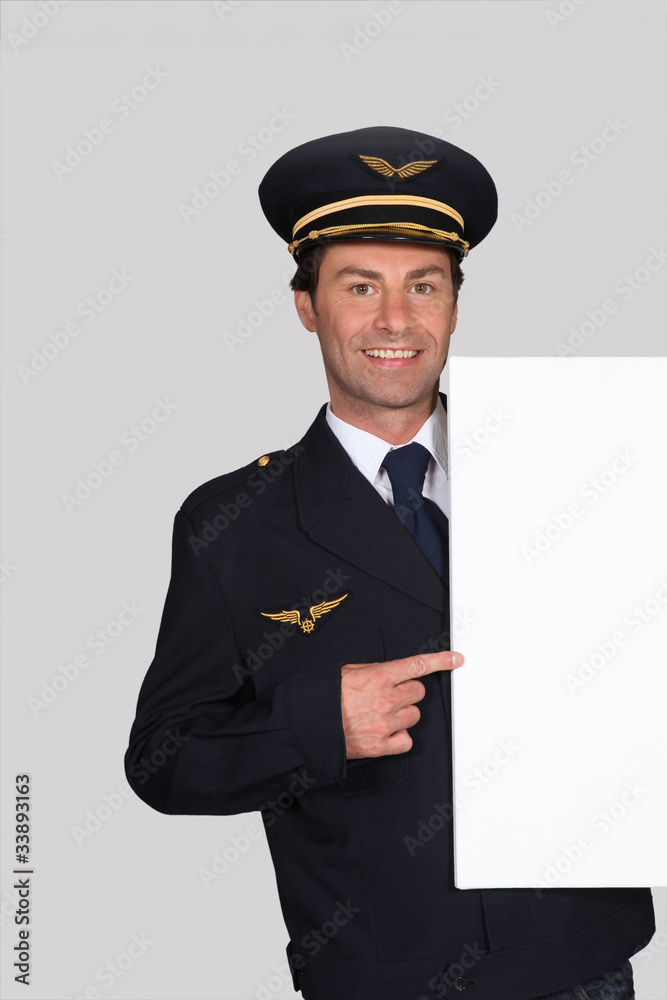 man in pilot uniform