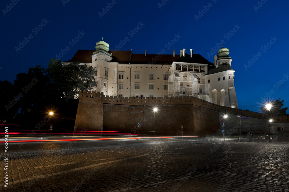 Royal Wawel Castle at hight, Krakow, Poland