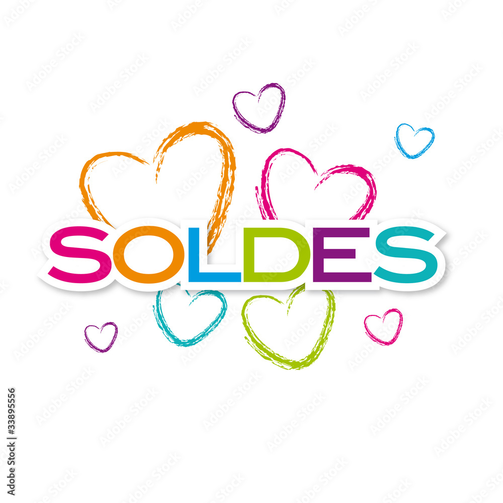 soldes, logo soldes Stock Vector | Adobe Stock