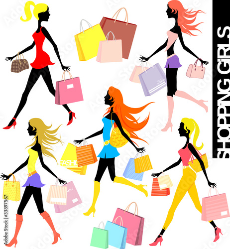 shopping girls