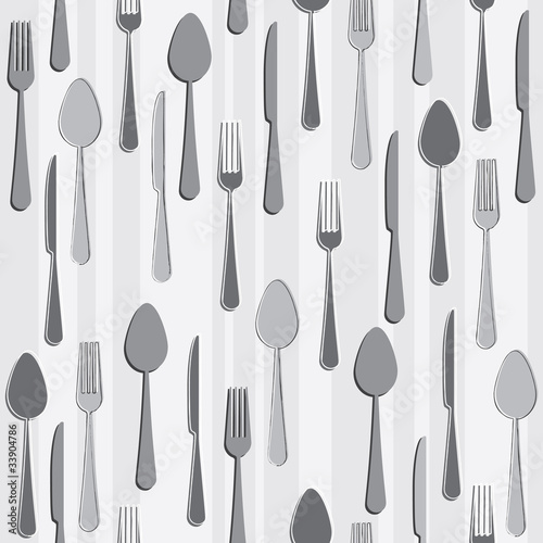 seamless cutlery pattern