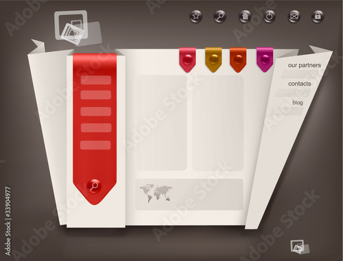 Business website design template. Vector illustration.