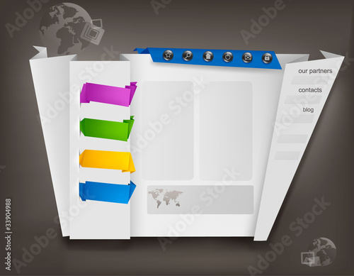 Business website design template. Vector illustration.