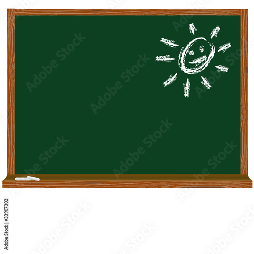 Schultafel - Sonne - Frei - Ferien