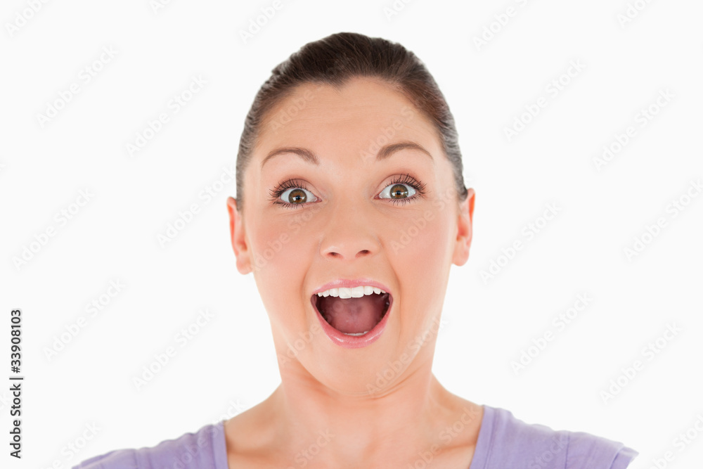Portrait of a joyful woman posing while standing Portrait of a joyful woman posing while standing