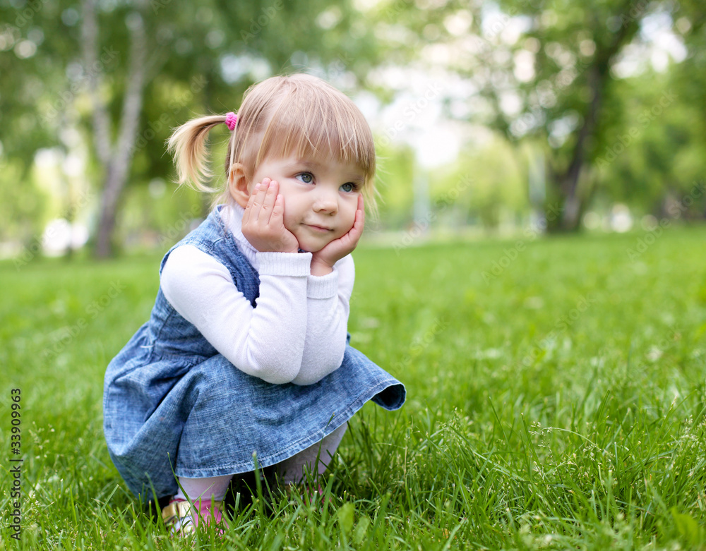 Portrait of a little girl outdoors Portrait of a little girl outdoors