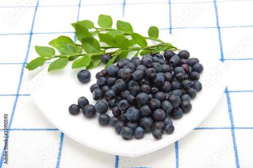 blueberry on a saucer