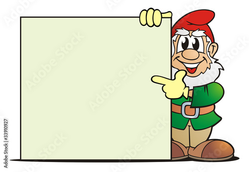 Obraz na płótnie Garden Gnome Pointing