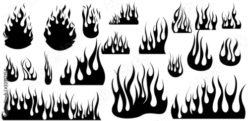 Vignette Fire Flame Illustration