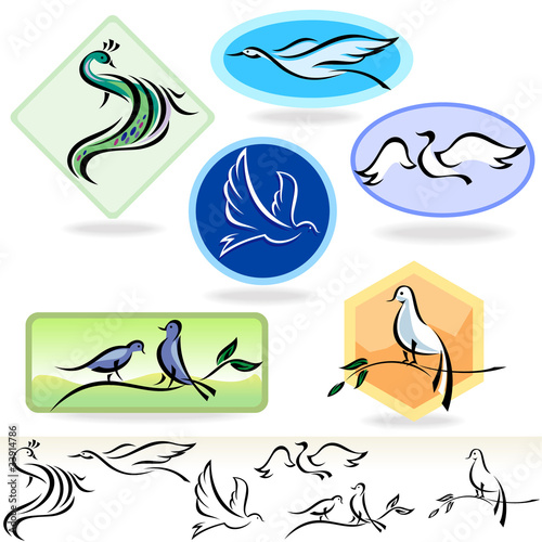 AMAZING BIRD VECTOR SYMBOLS