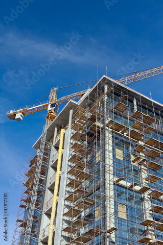 Construction of modern buildings
