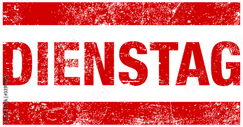 Stempel "Dienstag" Rot