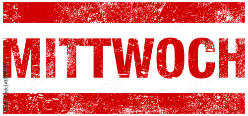 Stempel "Mittwoch" Rot