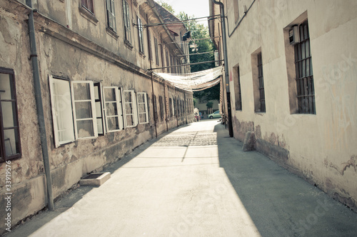 Grunge street in Ljubljana, Slovenia