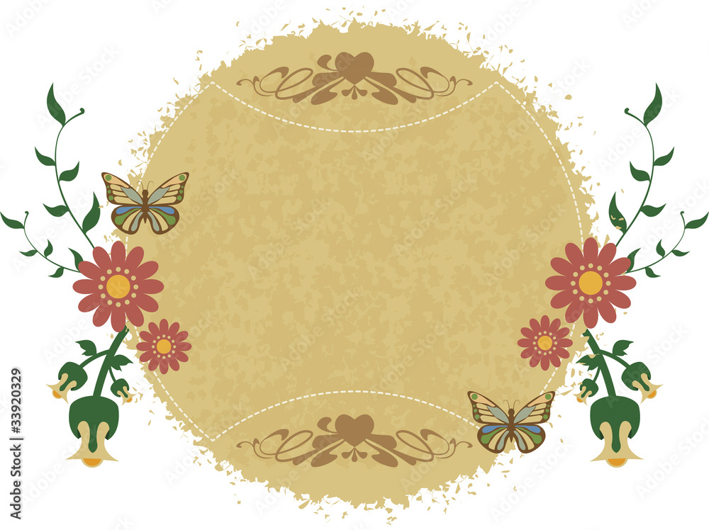 Moldura convite com ornamentos