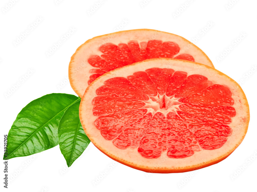 red grapefruit isolated on white background red grapefruit isolated on white background