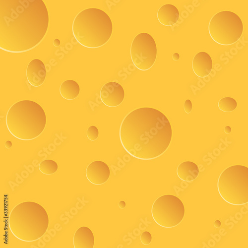 Vector Illustration of orange cheese with holes