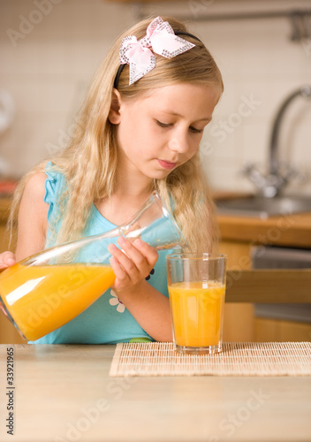 girl with orange juice