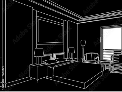 Modern Bedroom Vector 07