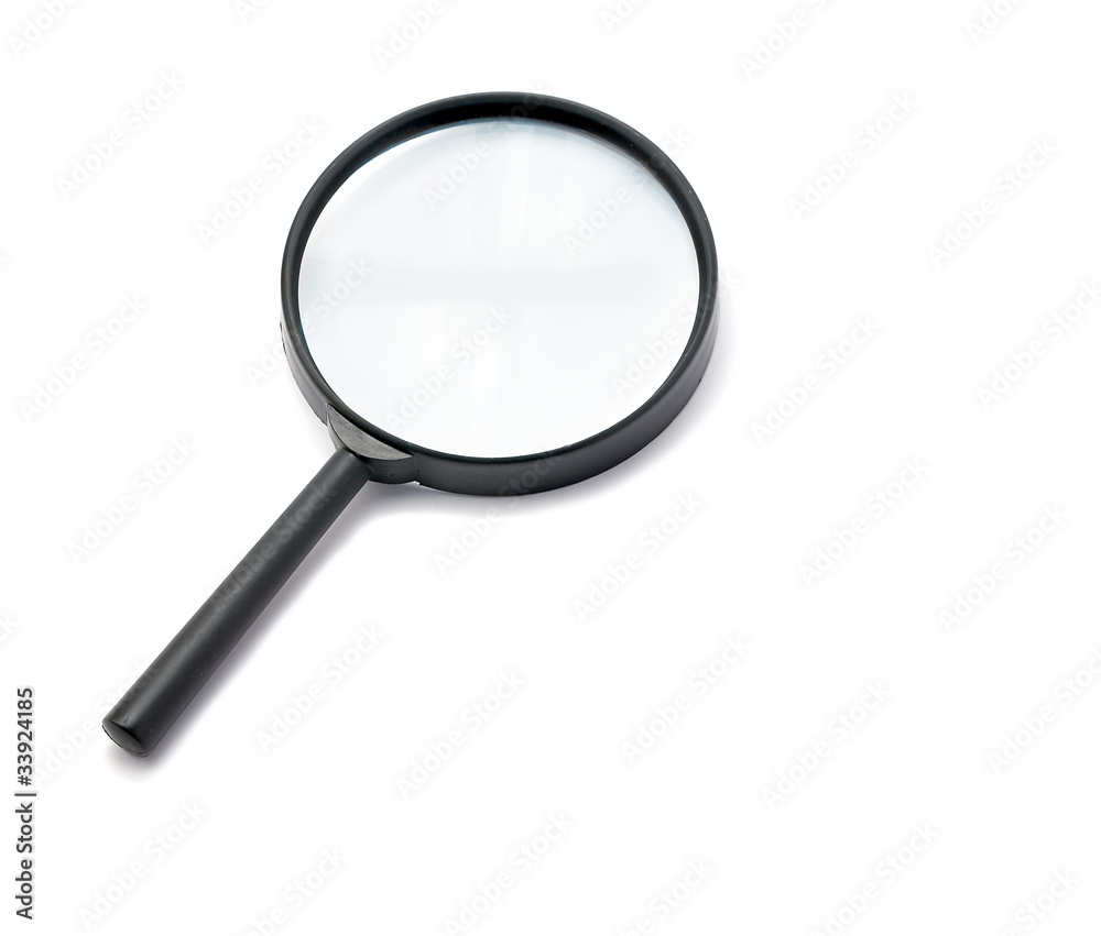 Magnifying glass isolated on white. Magnifying glass isolated on white.