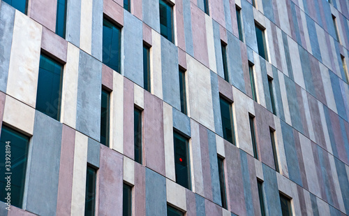Concrete facade of an office building