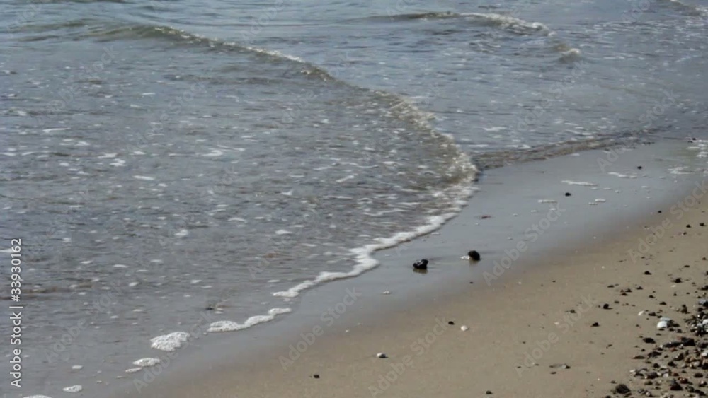 Small breakers on the beach Small breakers on the beach