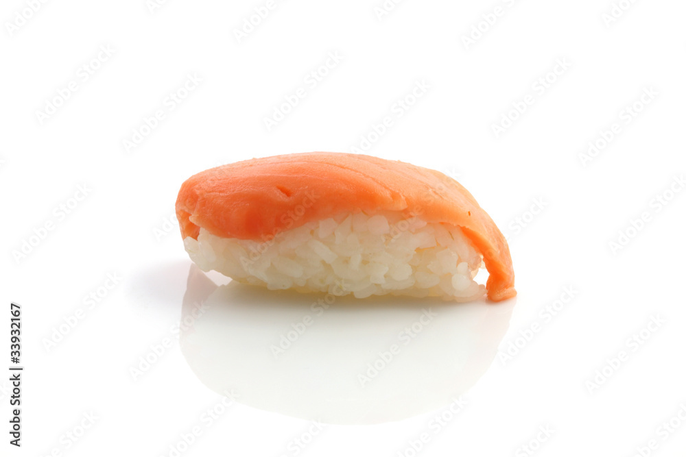 Salmon sushi isolated in white background Salmon sushi isolated in white background
