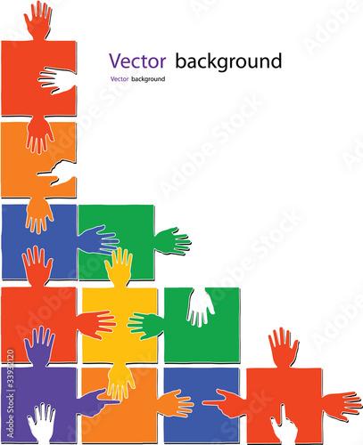 puzzle color vector illustration