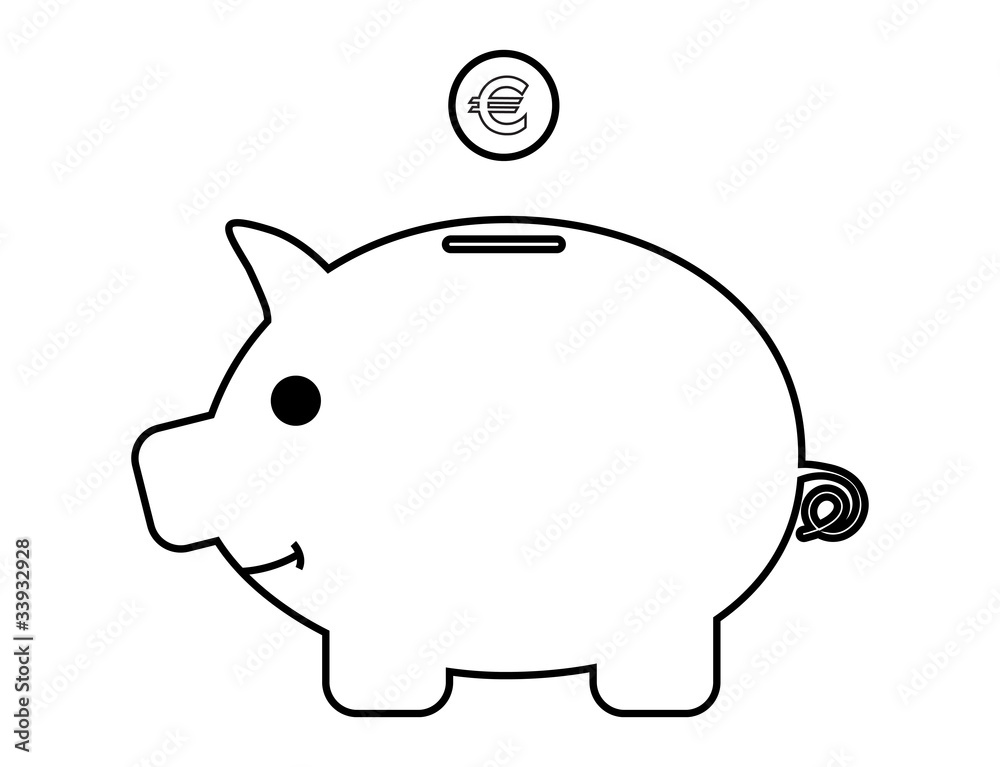 Piggy bank - Vector illustration Piggy bank - Vector illustration