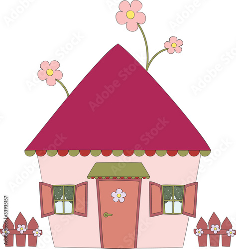 Hand drawn illustration of fun house