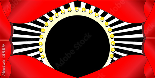 red stage background