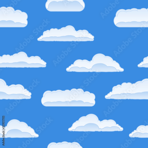 Vector Seamless Clouds Background