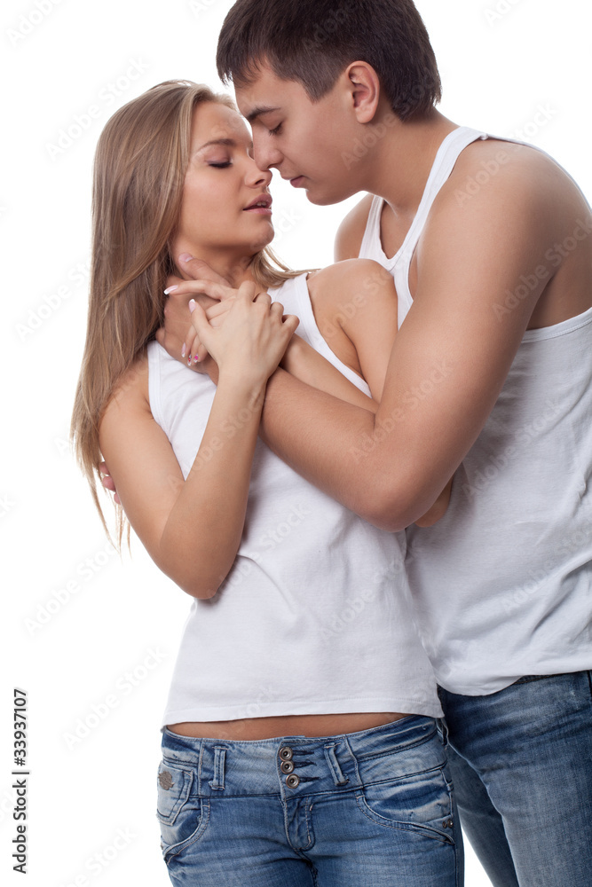 couple man and woman wearing jeans couple man and woman wearing jeans