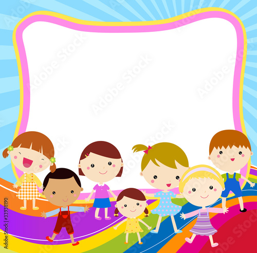 kids and frame