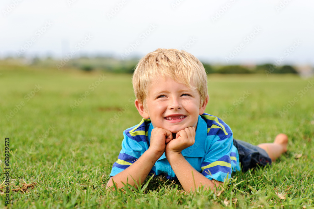 Happy boy outdoors Happy boy outdoors