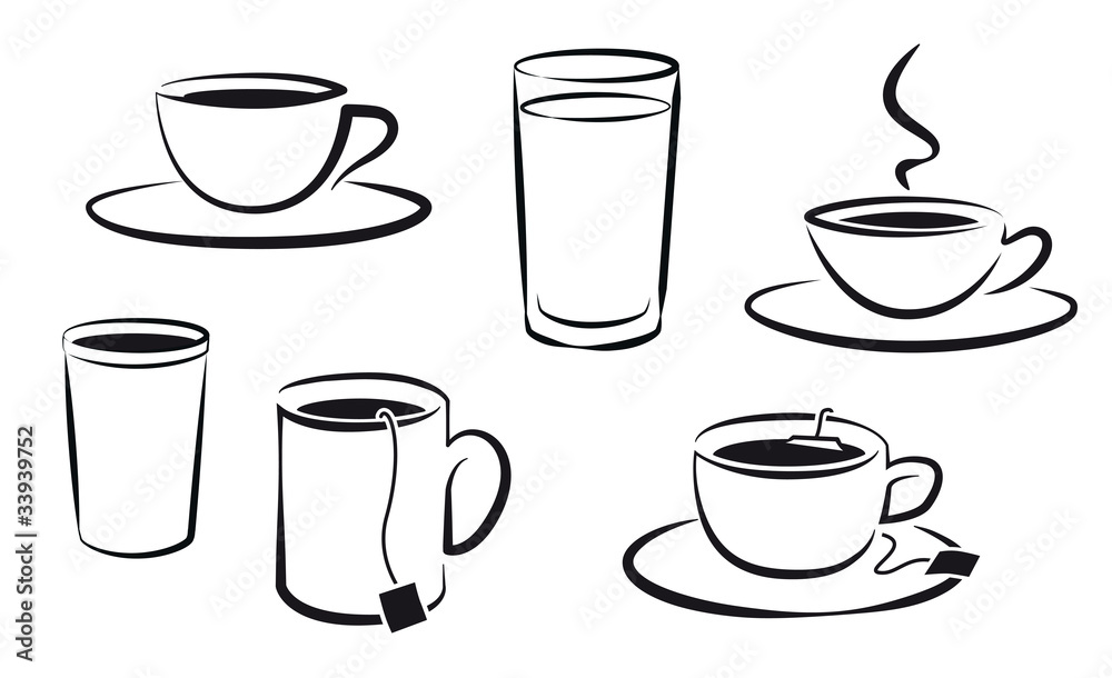 Obraz premium Trinkgefäße, Picto