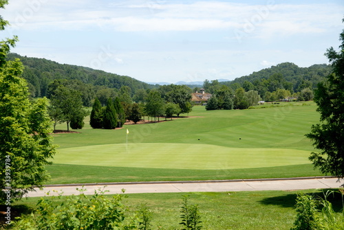 Golf course greens at course Georgia USA