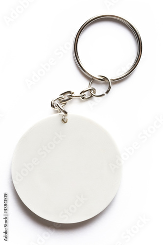 Key ring on white background