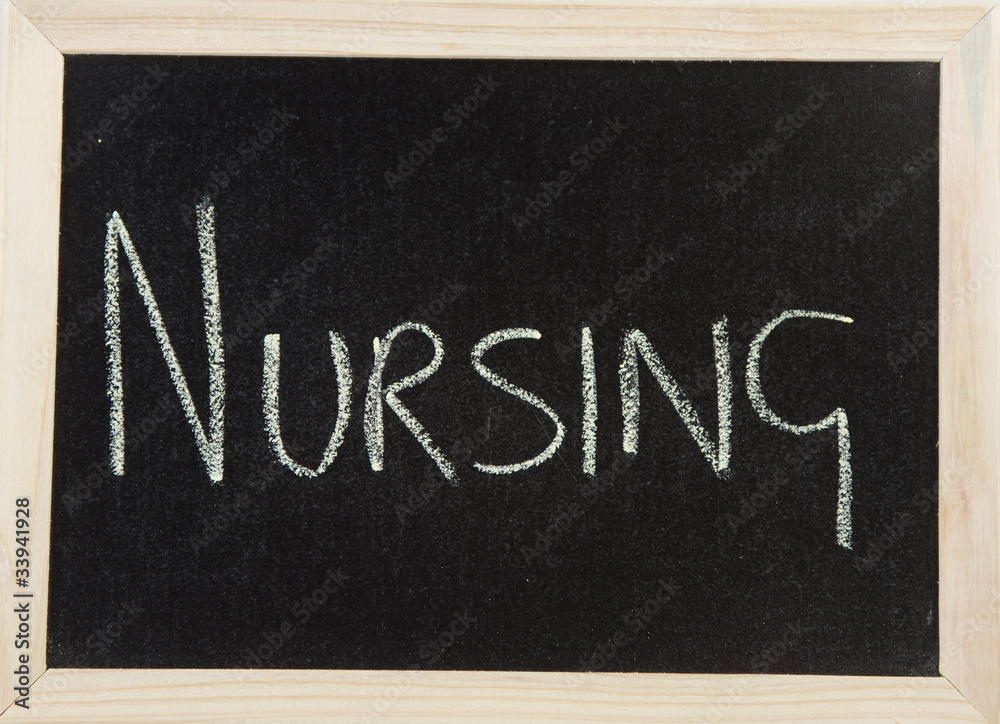 Obraz premium Board with NURSING