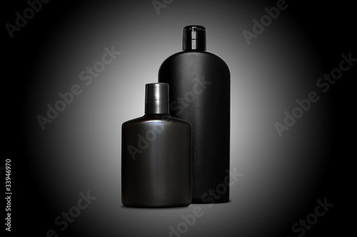 Personal skin care products for men over black