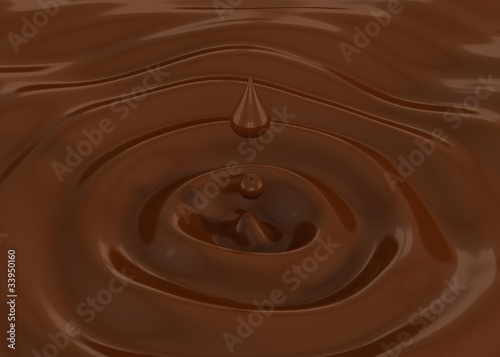 falling chocolate drop