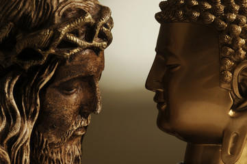 Rollo Buddha Jesus und Buddha im Dialog  © Comugnero Silvana