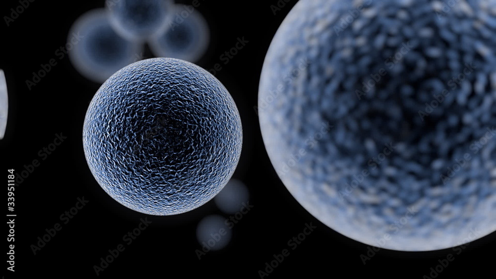 3d rendering of a cell dividing. Matte channel.