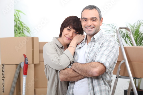 Canvas-taulu Couple moving house