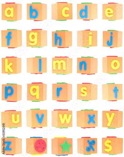 Alphabet Set on Foam Blocks