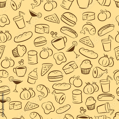 seamless food and drink background